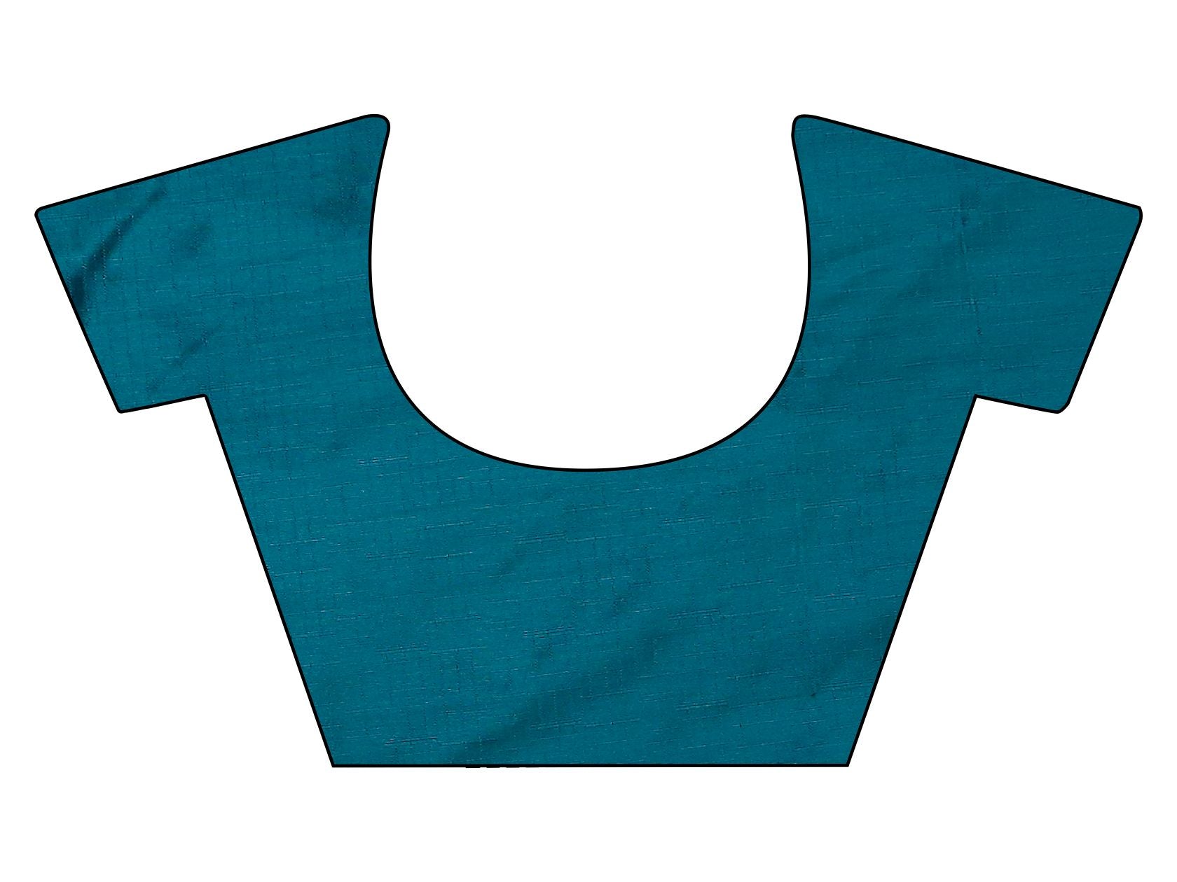 Two tone teal and orange colored woven saree with tassles on pallu